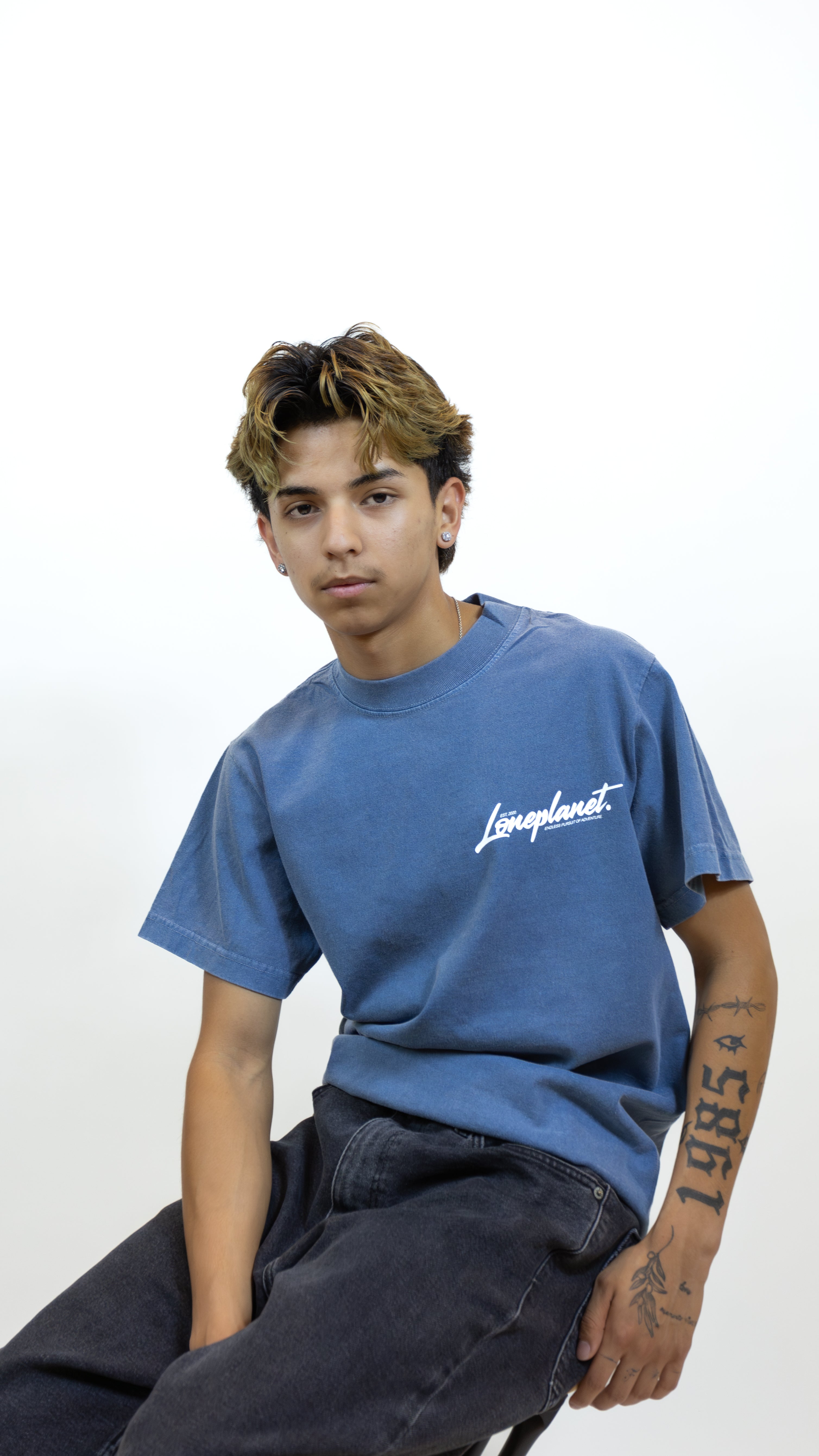 BASE LOGO TEE - BLUE image 3