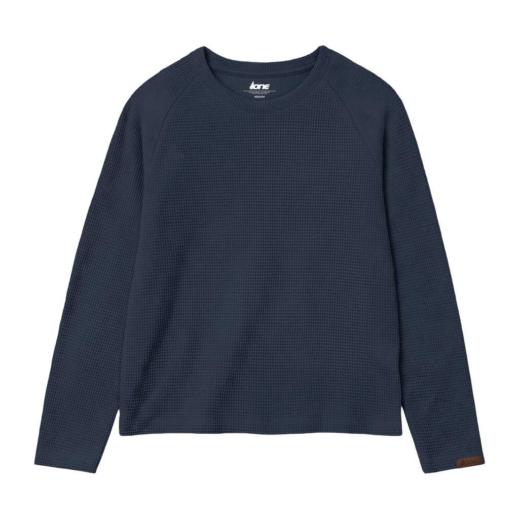Grid Long Sleeve - Navy Slate